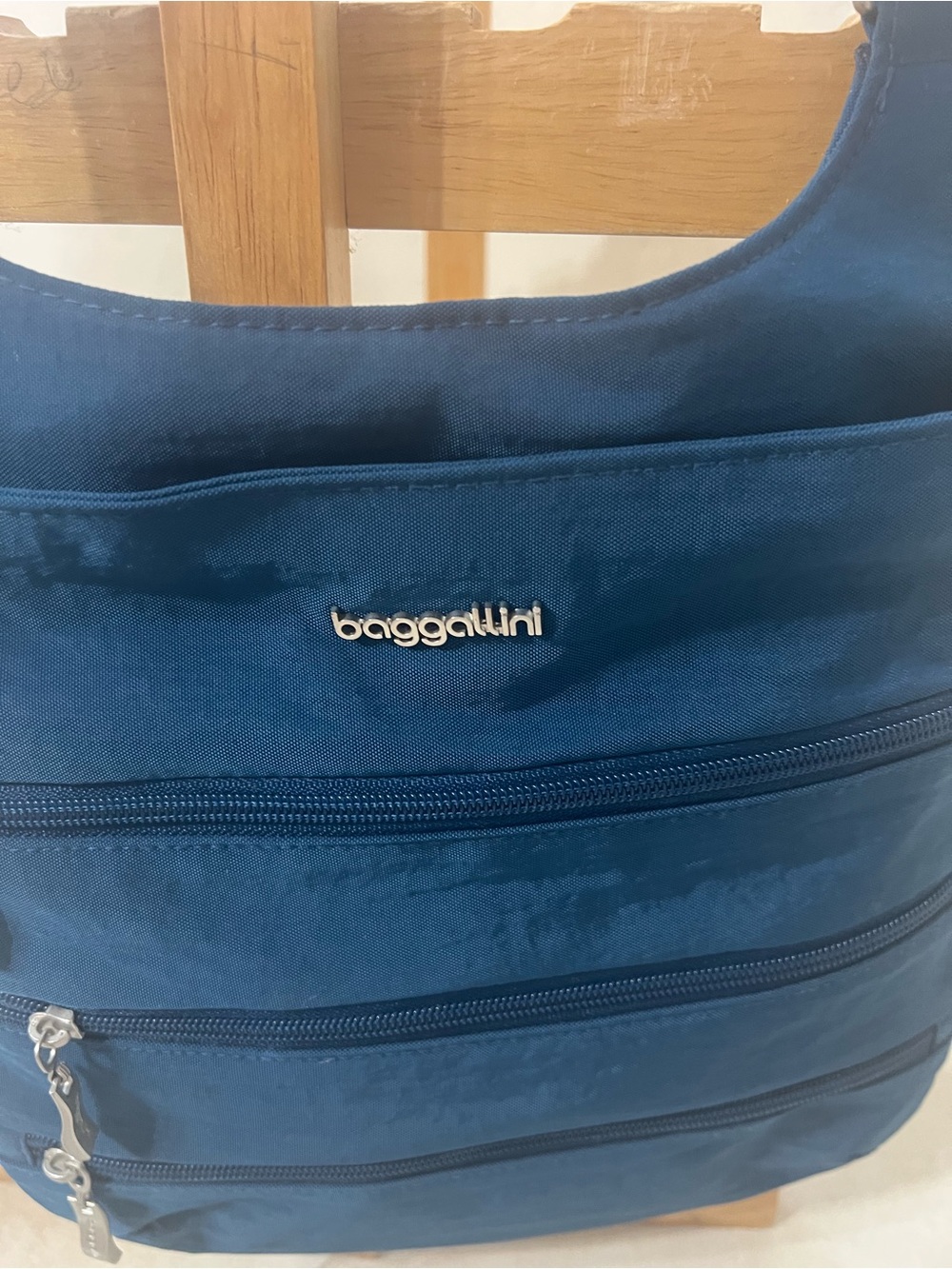 Baggallini Teal Blue Crossbody with Removable Pouch - Picture 5 of 7